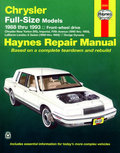 Chrysler Full-size Front Wheel Drive Models covering Chrysler New Yorker (V6) and Dodge Dynasty for 1988 through 1993 and then Imperial, Fifth Ave, LeBaron Landau & Sedan for 1990 thru 1993 Chrysler Full-size Front Wheel Drive Models covering Chrysler New Yorker (V6) and Dodge Dynasty for 1988 through 1993 and then Imperial, Fifth Ave, LeBaron Landau & Sedan for 1990 thru 1993