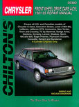 Chrysler Front Wheel Drive Cars 4-Cyl Engine only 1981-95 (including coverage of 4-Cylinder Chrysler E-Class, Executive Sedan, Laser (1984-86), LeBaron, LeBaron GTS, Limousine, New Yorker, Town and Co Chrysler Front Wheel Drive Cars 4-Cyl Engine only 1981-95 (including coverage of 4-Cylinder Chrysler E-Class, Executive Sedan, Laser (1984-86), LeBaron, LeBaron GTS, Limousine, New Yorker, Town and Co