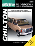 General Motors Full-Size Vans 1998-10 covering all models of Chevrolet Express and GMC Savana full-size vans (excludes all-wheel drive, diesel and 8.1L engine models) General Motors Full-Size Vans 1998-10 covering all models of Chevrolet Express and GMC Savana full-size vans (excludes all-wheel drive, diesel and 8.1L engine models)