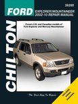 Ford for 2002-10 covering all models of Ford Explorer and Mercury Mountaineer (excluding Sport Trac models) Ford for 2002-10 covering all models of Ford Explorer and Mercury Mountaineer (excluding Sport Trac models)