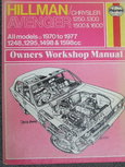 Hillman Chrysler, Avenger 1250,1300, 1500 & 1600, allmodels, 1248, 1295, 1498 & 1598cc 1970-1977 Hillman Chrysler, Avenger 1250,1300, 1500 & 1600, allmodels, 1248, 1295, 1498 & 1598cc 1970-1977