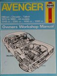 Avenger Hillman, Chrysler, Talbot, all models, 1248cc, 1295cc, 1498cc, 1598cc 1970-1980 Avenger Hillman, Chrysler, Talbot, all models, 1248cc, 1295cc, 1498cc, 1598cc 1970-1980
