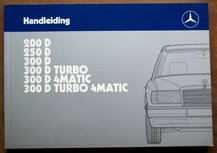 Mercedes 200 D, 250 D, 300 D, 300 D TURBO, 300 D 4MATIC, 300 D TURBO 4MATIC, Type 124 1987 Mercedes 200 D, 250 D, 300 D, 300 D TURBO, 300 D 4MATIC, 300 D TURBO 4MATIC, Type 124 1987