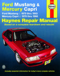 Ford Mustang, Ghia & Cobra (1979-1993) & Mercury Capri, Ghia & RS (1979-1986) in-line 4 cyl & 6 cyl, V6 & V8 Ford Mustang, Ghia & Cobra (1979-1993) & Mercury Capri, Ghia & RS (1979-1986) in-line 4 cyl & 6 cyl, V6 & V8
